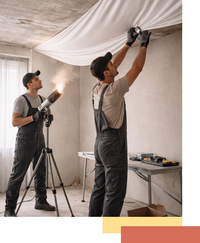 Установка натяжного потолка под ключ в Спасске-Дальнем