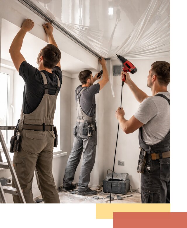 Монтаж глянцевого натяжного потолка в Спасске-Дальнем быстро и качественно