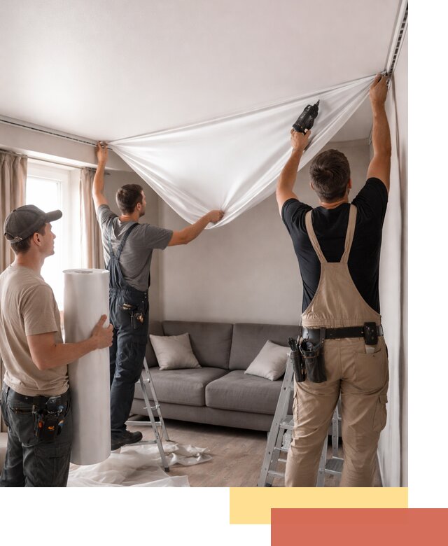 Монтаж сатинового натяжного потолка в Спасске-Дальнем качественно и быстро