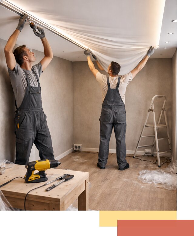 Монтаж натяжного потолка с подсветкой в Спасске-Дальнем цена и сроки