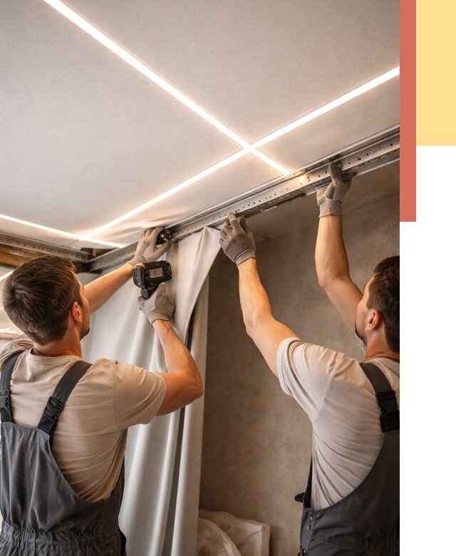 Монтаж натяжного потолка со световыми линиями в Спасске-Дальнем от 1242 руб. | ОТДЕЛОЧНИК-Спс