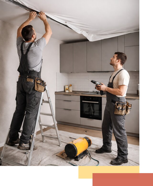 Монтаж натяжного потолка на кухне в Спасске-Дальнем