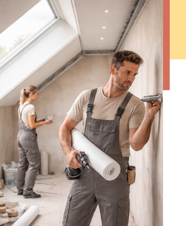 Монтаж натяжного потолка на мансарде в Спасске-Дальнем от 3621 руб. | ОТДЕЛОЧНИК-Спс