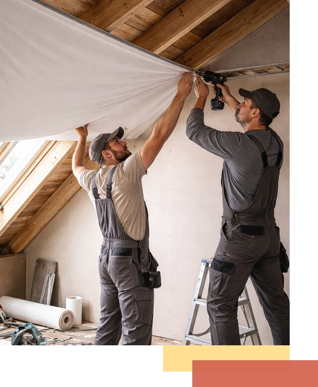 Монтаж натяжного потолка в мансарде в Спасске-Дальнем