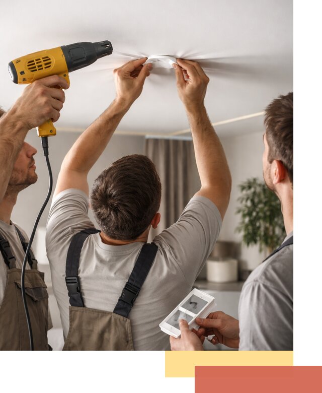 Ремонт прокола полотна натяжного потолка в Спасске-Дальнем