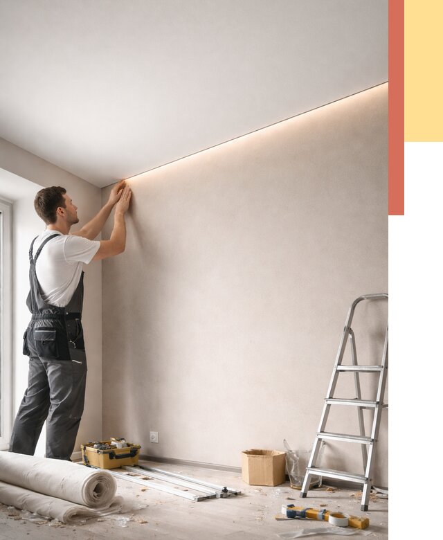 Теневые натяжные потолки в Спасске-Дальнем от 8485 руб. под ключ | ОТДЕЛОЧНИК-Спс