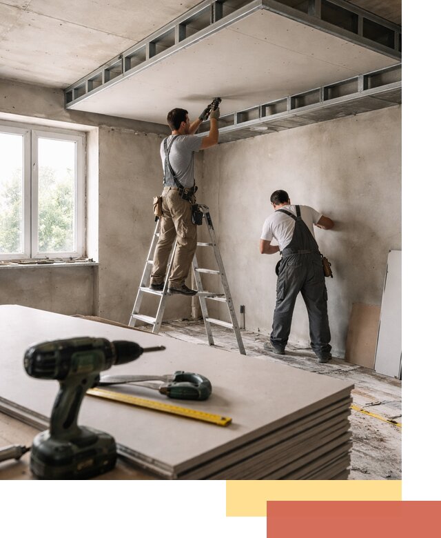 Двухуровневый потолок из гипсокартона в Спасске-Дальнем