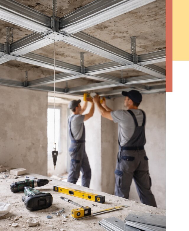 Монтаж каркаса потолка из профиля в Спасске-Дальнем от 4656 руб. — услуги ОТДЕЛОЧНИК-Спс