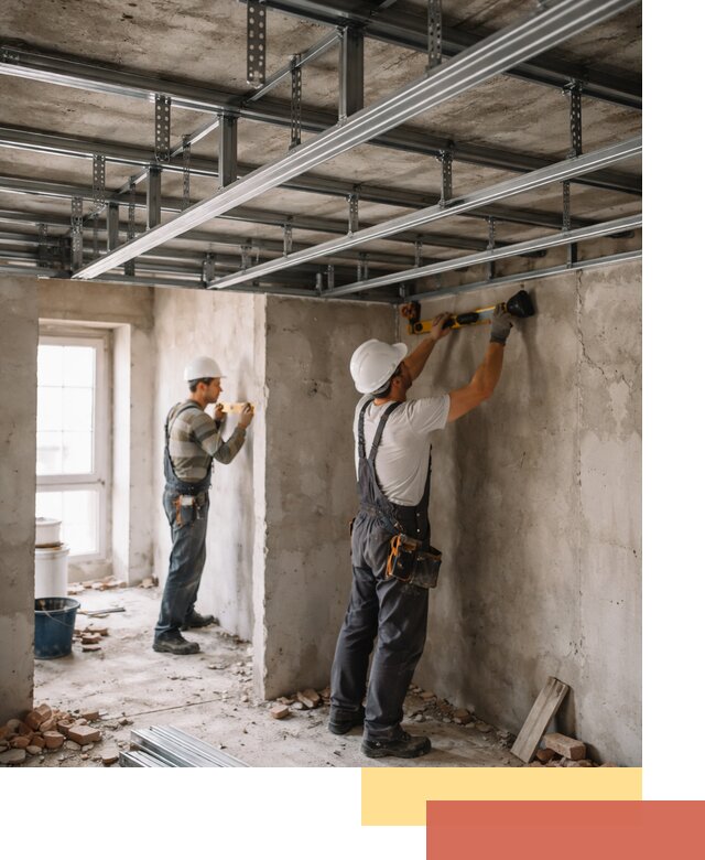 Монтаж каркаса потолка из профильного профиля в Спасске-Дальнем