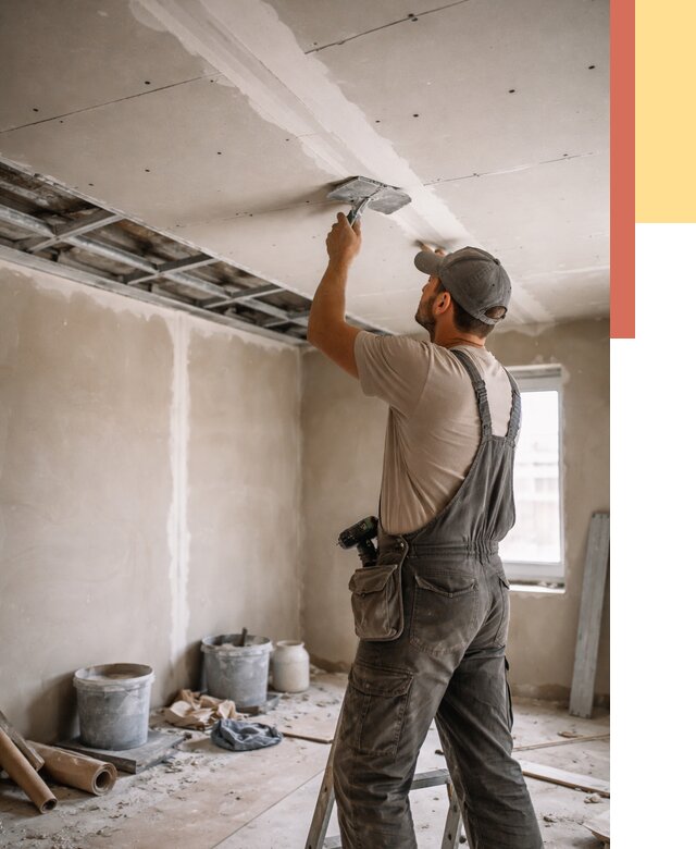 Ремонт потолка из гипсокартона в Спасске-Дальнем от 673 руб./м² — быстро и недорого | ОТДЕЛОЧНИК-Спс