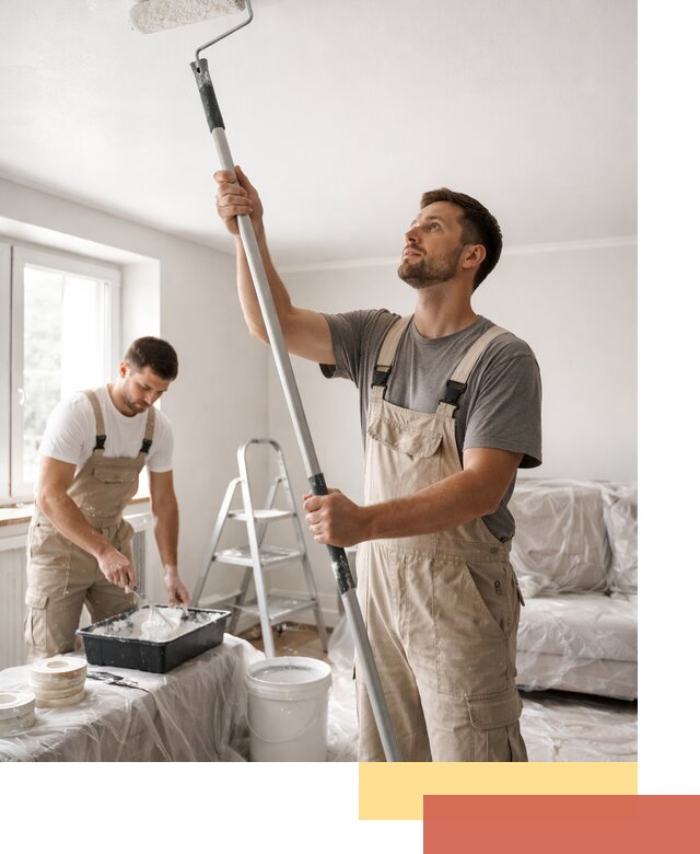 Покраска потолка водоэмульсионной краской в Спасске-Дальнем