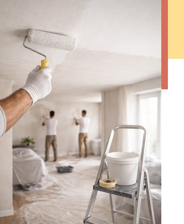 Покраска потолка акриловой краской в Спасске-Дальнем от 2587 руб. | ОТДЕЛОЧНИК-Спс