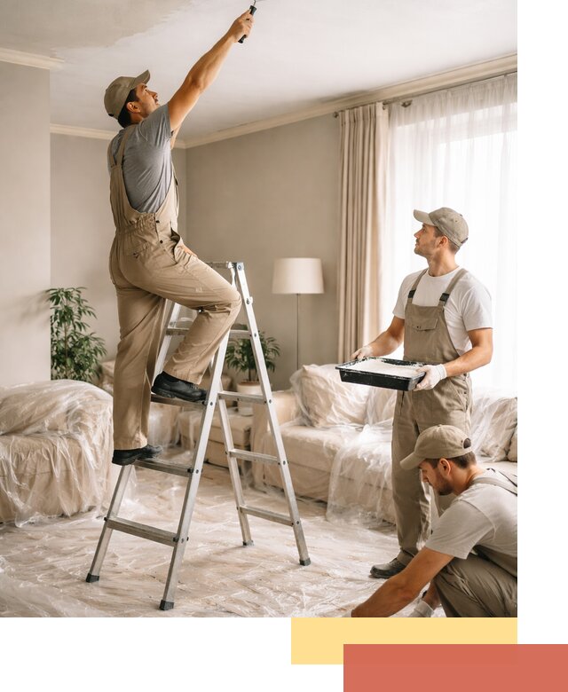 Покраска потолков акриловой краской в Спасске-Дальнем качественно и быстро