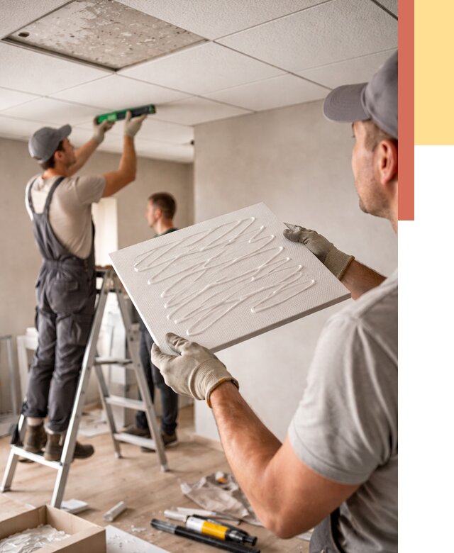 Монтаж потолочной плитки в Спасске-Дальнем от 4656 руб. — быстро и недорого | ОТДЕЛОЧНИК-Спс