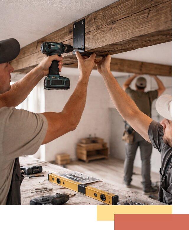 Монтаж декоративных потолочных балок в Спасске-Дальнем