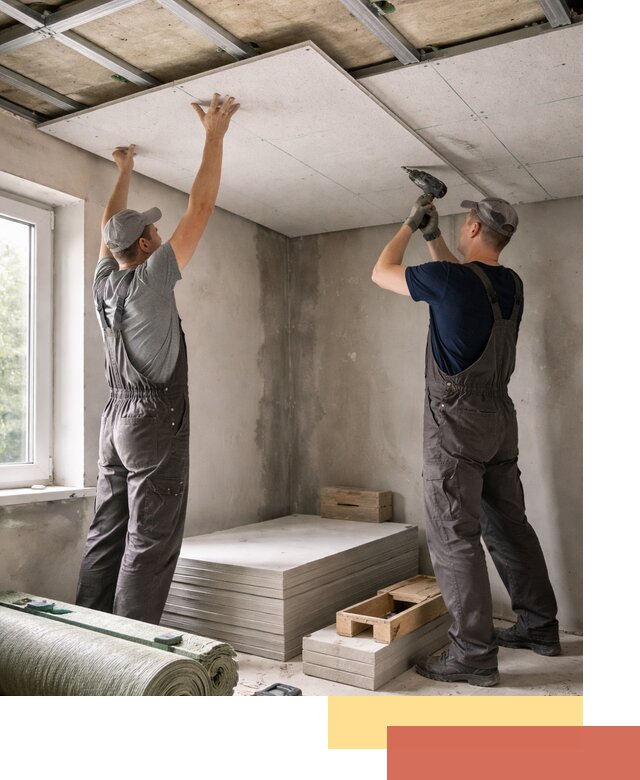 Шумоизоляция потолка панелями ЗИПС в Спасске-Дальнем